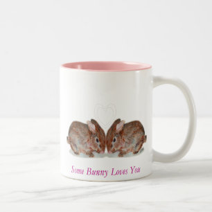 Tasse 2 Couleurs les lapins, un certain lapin vous aime