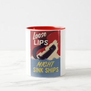 Tasse 2 Couleurs Les Lèvres Perdues Peuvent Éclater Des Navires