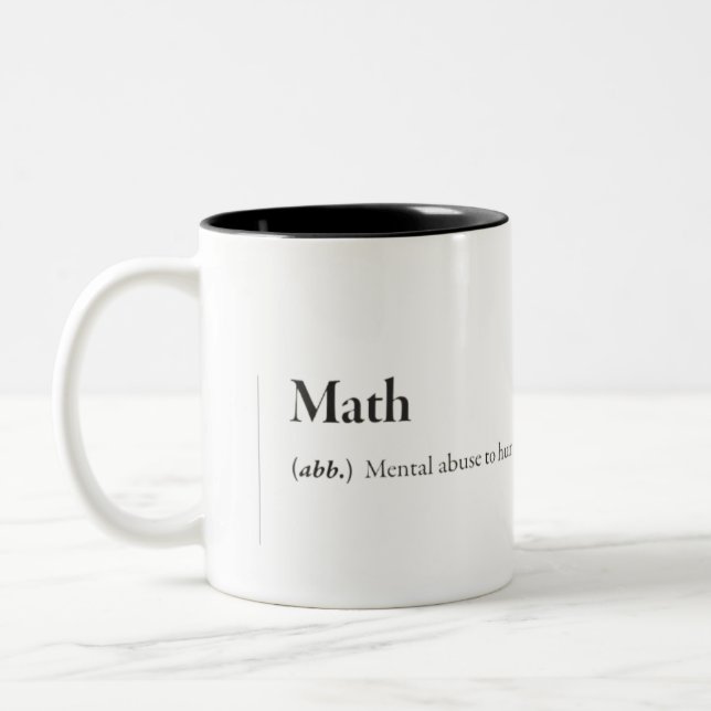 Tasse 2 Couleurs Les maths de la boue amusantes (Gauche)