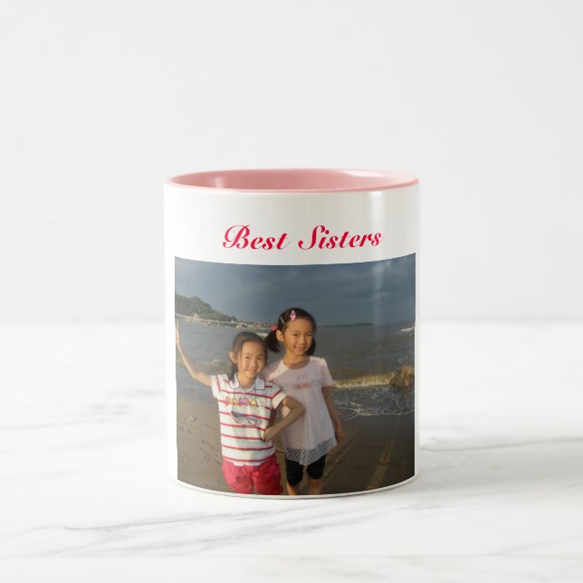 Tasse 2 Couleurs Les meilleures soeurs (Centre)