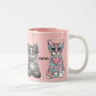 Tasse 2 Couleurs Les meilleurs amis drôles de chats attaquent pour