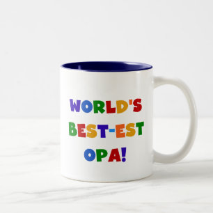 Tasse 2 Couleurs Les meilleurs cadeaux Opa Bright Colors du monde