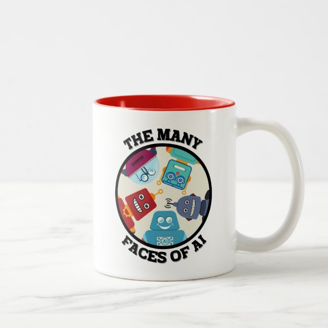 Tasse 2 Couleurs Les multiples visages de l'IA (Intelligence Artifi (Droit)
