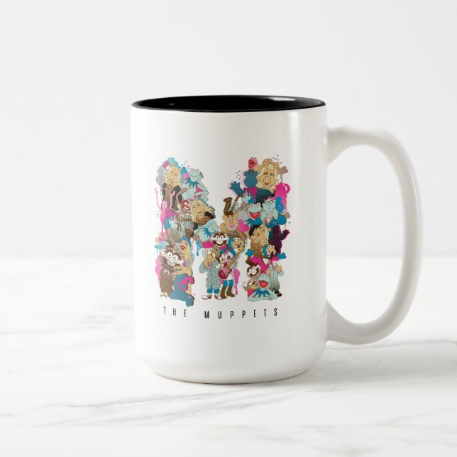 Tasse 2 Couleurs Les Muppets | Monogramme 2 des marionnettes (Droit)