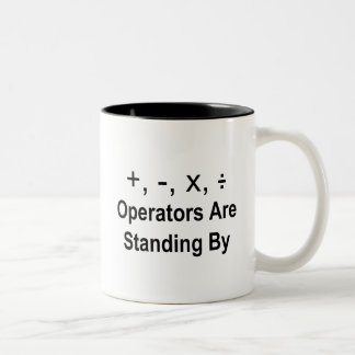Tasse 2 Couleurs Les Opérateurs Se Tiennent Par