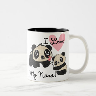 Tasse 2 Couleurs Les pandas I aiment ma Nana
