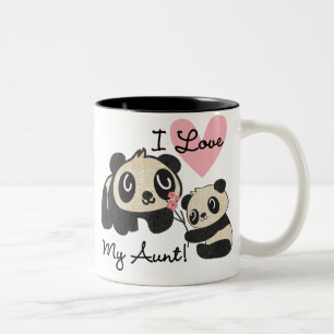 Tasse 2 Couleurs Les pandas I aiment ma tante