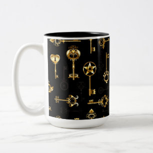 Tasse 2 Couleurs Les Patters de Seamless avec Golden Keys