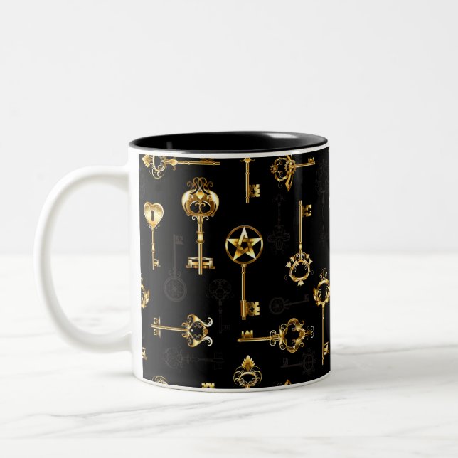 Tasse 2 Couleurs Les Patters de Seamless avec Golden Keys (Gauche)
