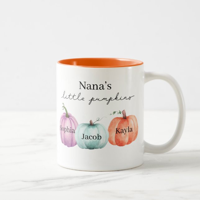 Tasse 2 Couleurs Les petits Citrouilles de Nana (Droit)