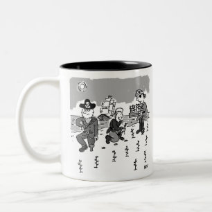 Tasse 2 Couleurs Les pirates jardinent à l'aide d'une jambe en bois