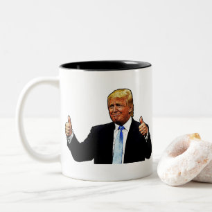 Tasse 2 Couleurs Les pouces en l'air - Donald Trump