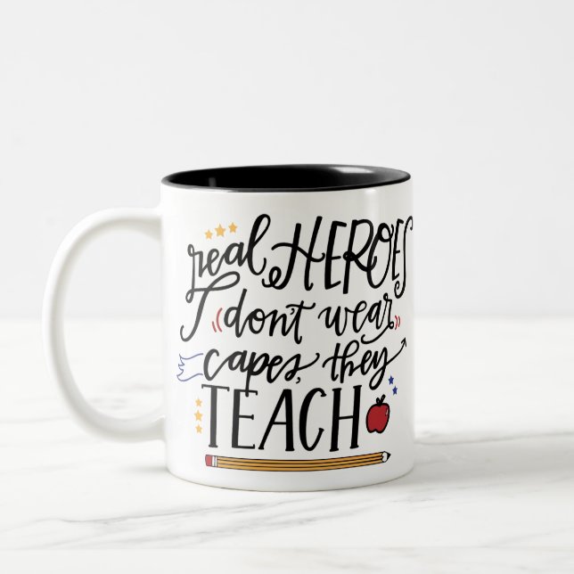 Tasse 2 Couleurs Les professeurs sont des héros (Gauche)