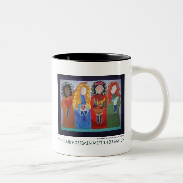 Tasse 2 Couleurs Les quatre cavaliers rencontrent leur match (Droit)