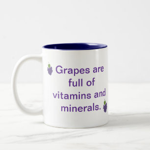 Tasse 2 Couleurs Les raisins sont pleins de vitamines et de minérau
