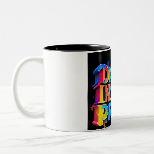 Tasse 2 Couleurs Les rêves inspirent la progression (Gauche)