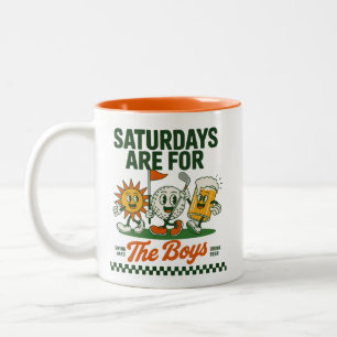 Tasse 2 Couleurs Les samedis sont pour les garçons Golf rétro golf