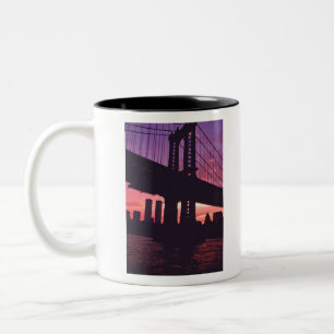 Tasse 2 Couleurs Les Tours Jumelles Et La Tour Du Pont De Manhattan