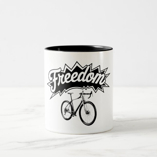 Tasse 2 Couleurs Les vélos sont la liberté (Centre)