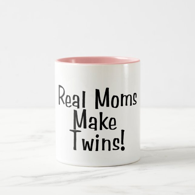 Tasse 2 Couleurs Les vraies mamans font des jumeaux (Centre)
