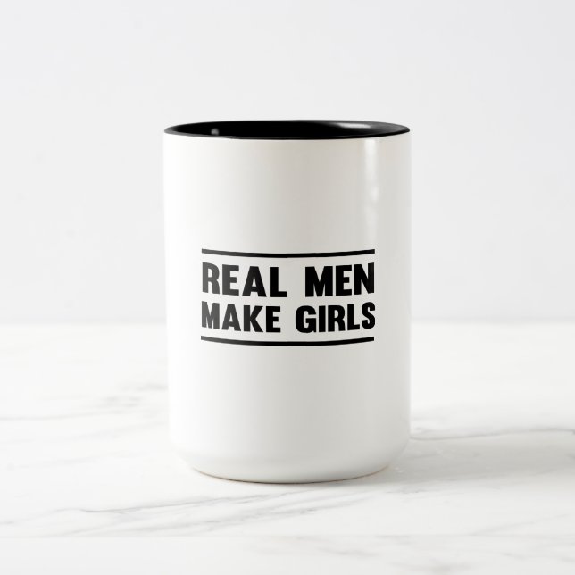Tasse 2 Couleurs Les vrais hommes font des filles (Centre)