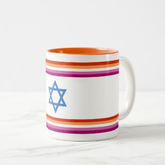 Tasse 2 Couleurs Lesbian Israel Pride Flag