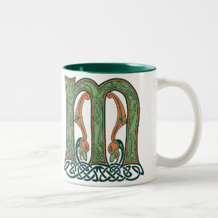 Tasse 2 Couleurs LETTRE Céleste M, Design irlandais