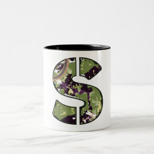 Tasse 2 Couleurs Lettre De Style Militaire S