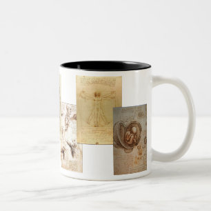 Tasse 2 Couleurs L'étude de Davinvi de l'anatomie
