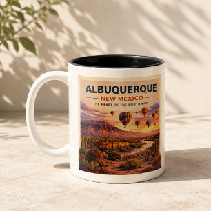 Tasse 2 Couleurs Lever de soleil dans le désert d'Albuquerque Nouve