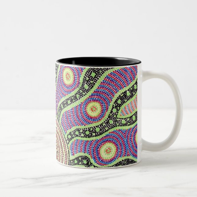 Tasse 2 Couleurs lever de soleil indigène (Droit)