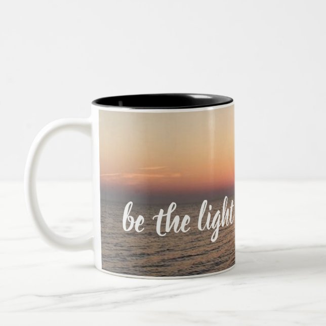 Tasse 2 Couleurs Lever de soleil personnalisé (Gauche)