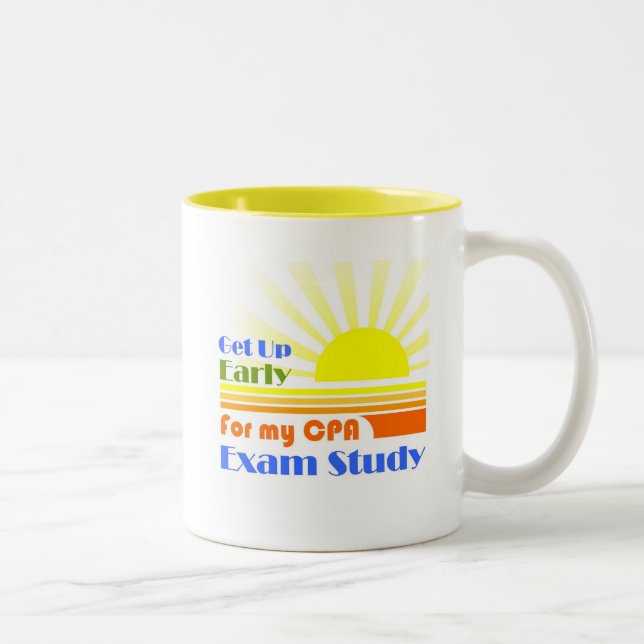 Tasse 2 Couleurs Levez l'étude tôt d'examen de CPA (Droit)