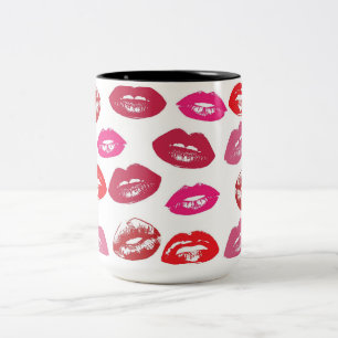 Tasse 2 Couleurs Lèvres baisables (Lèvres baissantes, Rouge et Roug