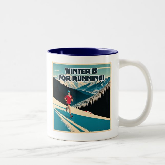 Tasse 2 Couleurs L'Hiver Est Pour La Course (Droit)