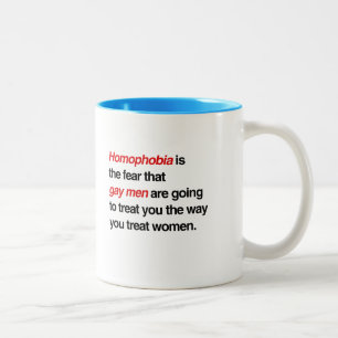 TASSE 2 COULEURS L'HOMOPHOBIE EST LA PEUR QUE LES HOMOSEXUELS VOUS 