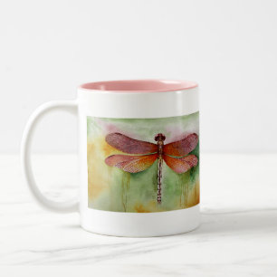 Tasse 2 Couleurs Libellule au coucher du soleil