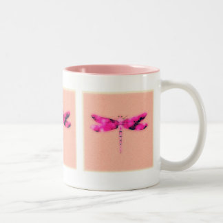 Tasse 2 Couleurs Libellule de conscience de cancer du sein