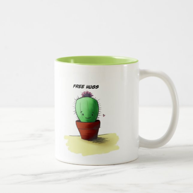 Tasse 2 Couleurs Libérez le cactus d'étreintes (Droit)