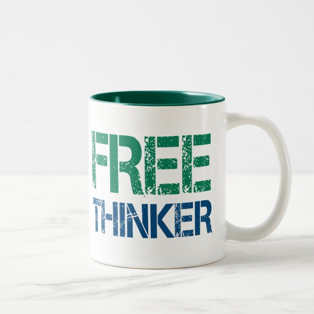 Tasse 2 Couleurs libre penseur (Droit)