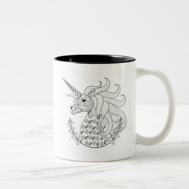 Tasse 2 Couleurs Licorne inspirée (Droit)