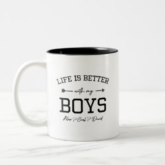 Tasse 2 Couleurs Life is Better with my Boys