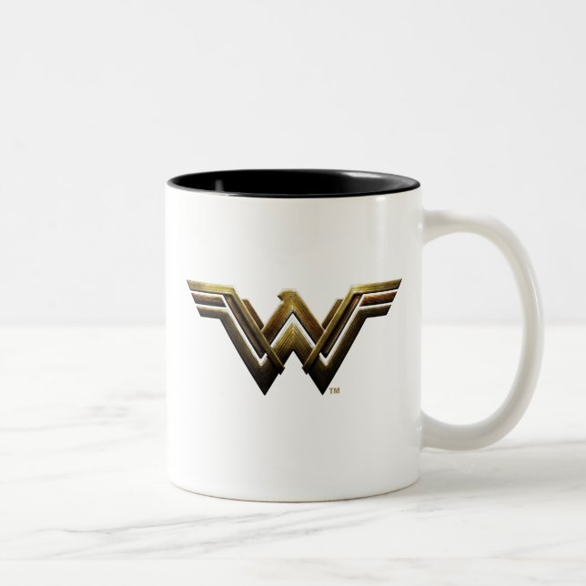 Tasse 2 Couleurs Ligue de Justice | Symbole métallurgique Wonder Wo (Droit)