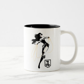 Tasse 2 Couleurs Ligue de Justice | Wonder Woman with Lasso Pop Art