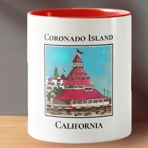 Tasse 2 Couleurs L'île du Coronado en Californie