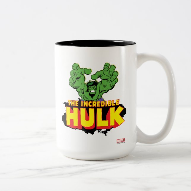 Tasse 2 Couleurs L'incroyable logo Hulk (Droit)