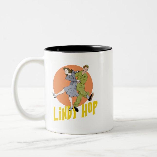 Tasse 2 Couleurs Lindy Hop Swing Danse (Gauche)