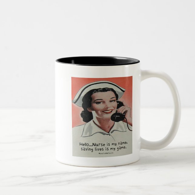 Tasse 2 Couleurs L'infirmière est mon nom (Droit)