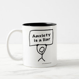 Tasse 2 Couleurs L'inquiétude est un menteur