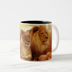 Tasse 2 Couleurs Lion et lionne de myPet